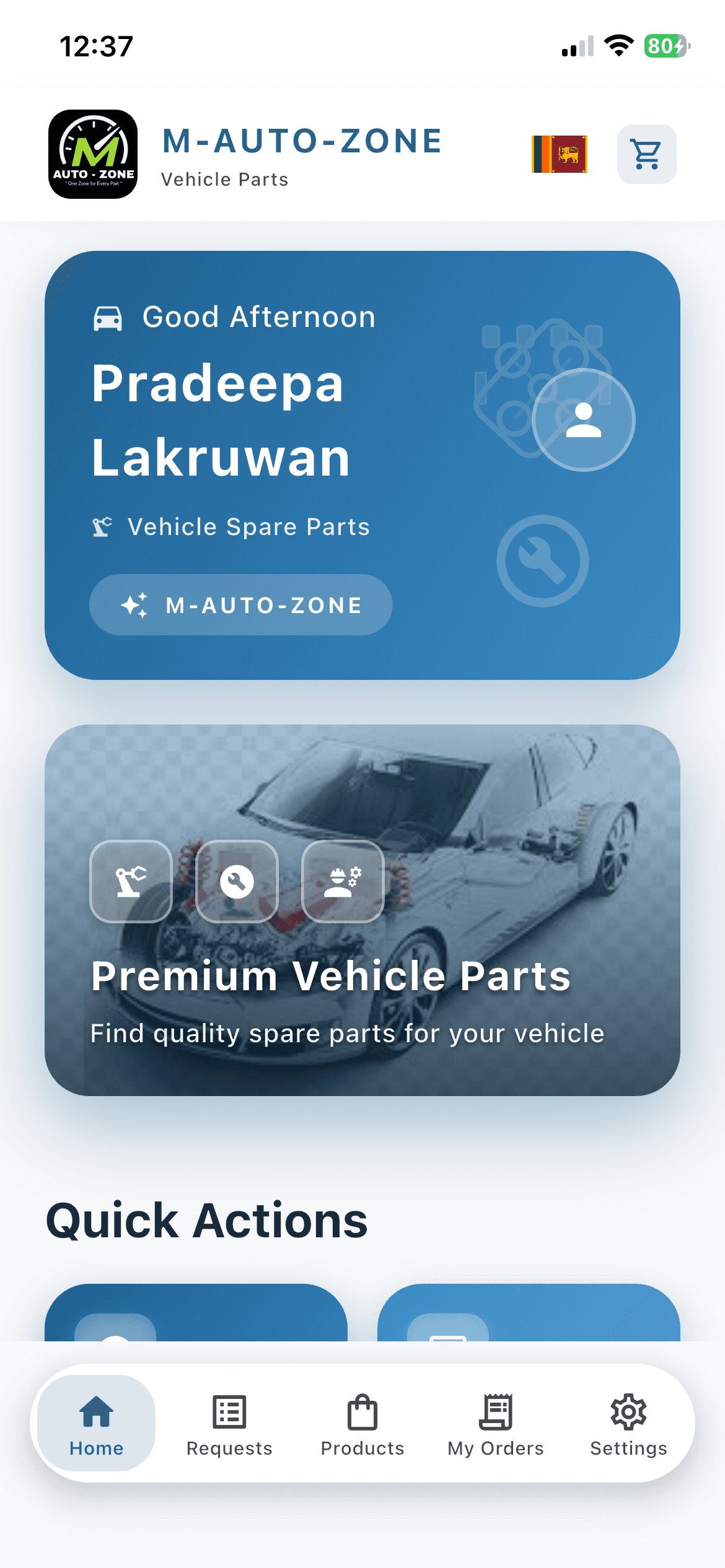 Vehicle Spare Parts Platform (M-Auto-Zone)